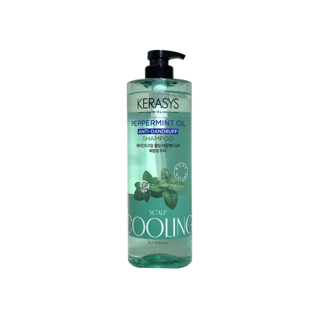 Kerasys Peppermint Oil Scalp Cooling Anti-dandruff Shampoo 1 Liter - Kbazar - Korean Cosmetics Store