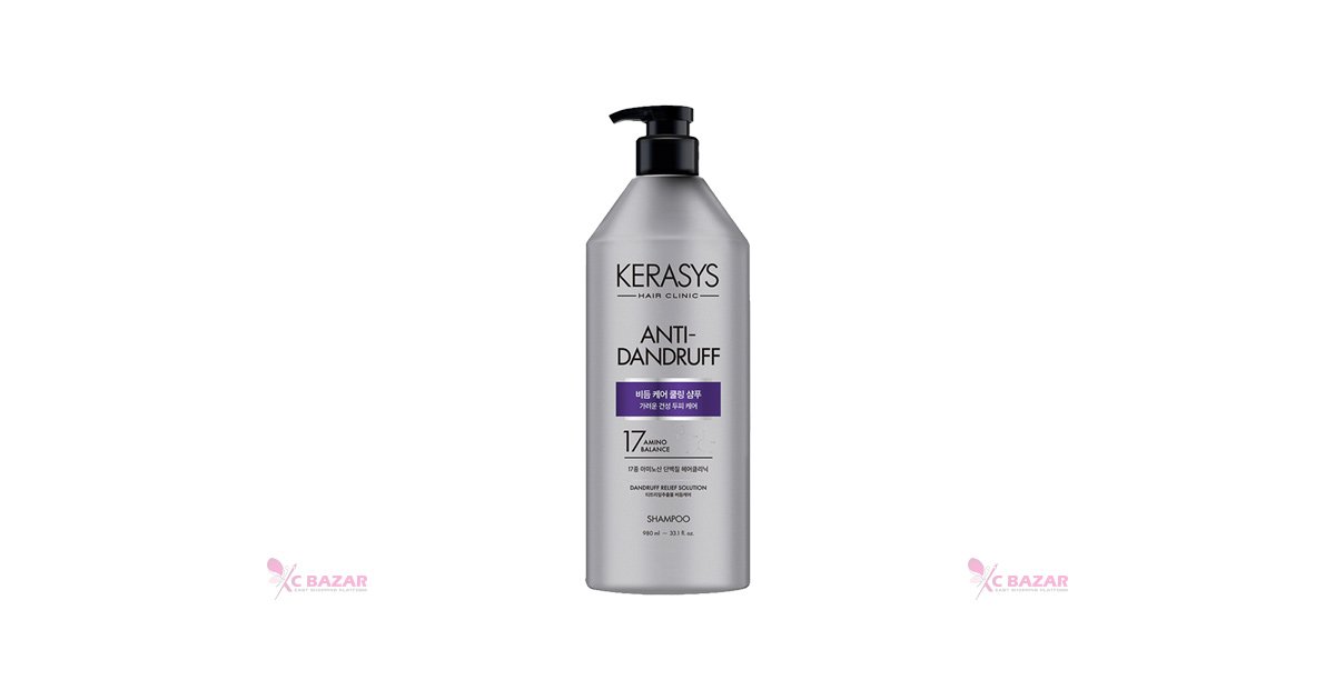 Kerasys Scalp Cooling Anti-Dandruff Protein Shampoo 600 ml - Kbazar - Korean Cosmetics Store