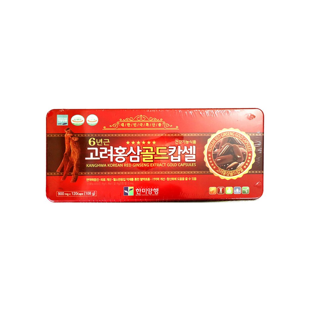 South Korean Kanghwa Korean Red Ginseng Extract Gold Capsules 108 g - Kbazar - Korean Cosmetics Store