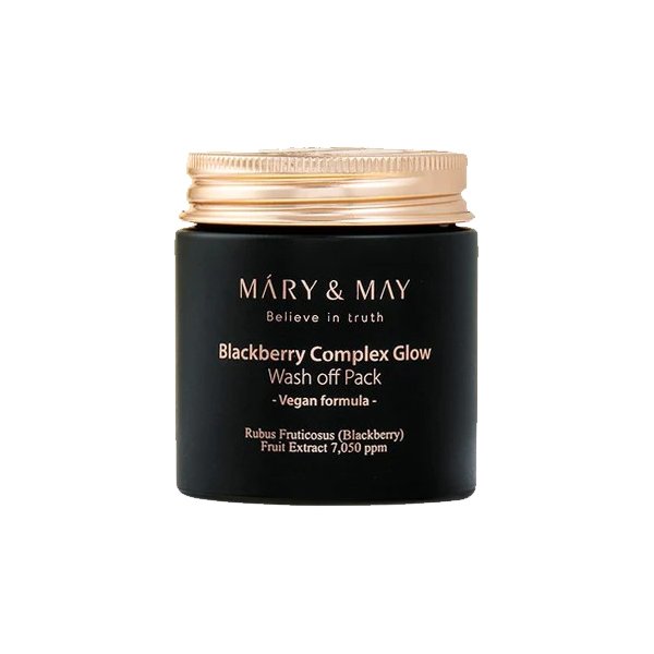 Mary&May Blackberry Complex Glow Washoff Pack 125g - Kbazar - Korean Cosmetics Store