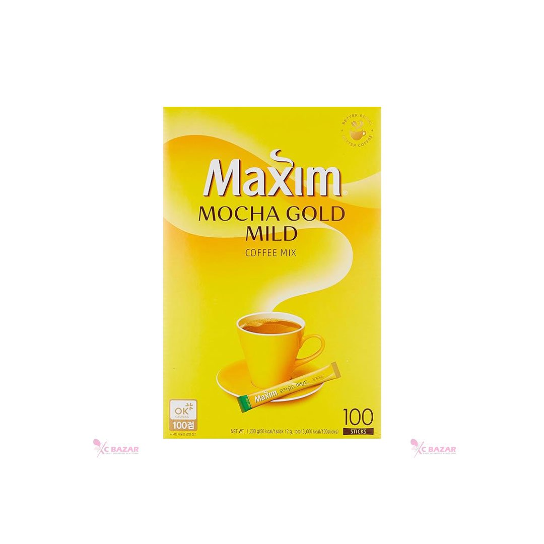 Maxim Mocha Gold Mild Coffee Mix - 100 STICKS - Kbazar - Korean Cosmetics Store