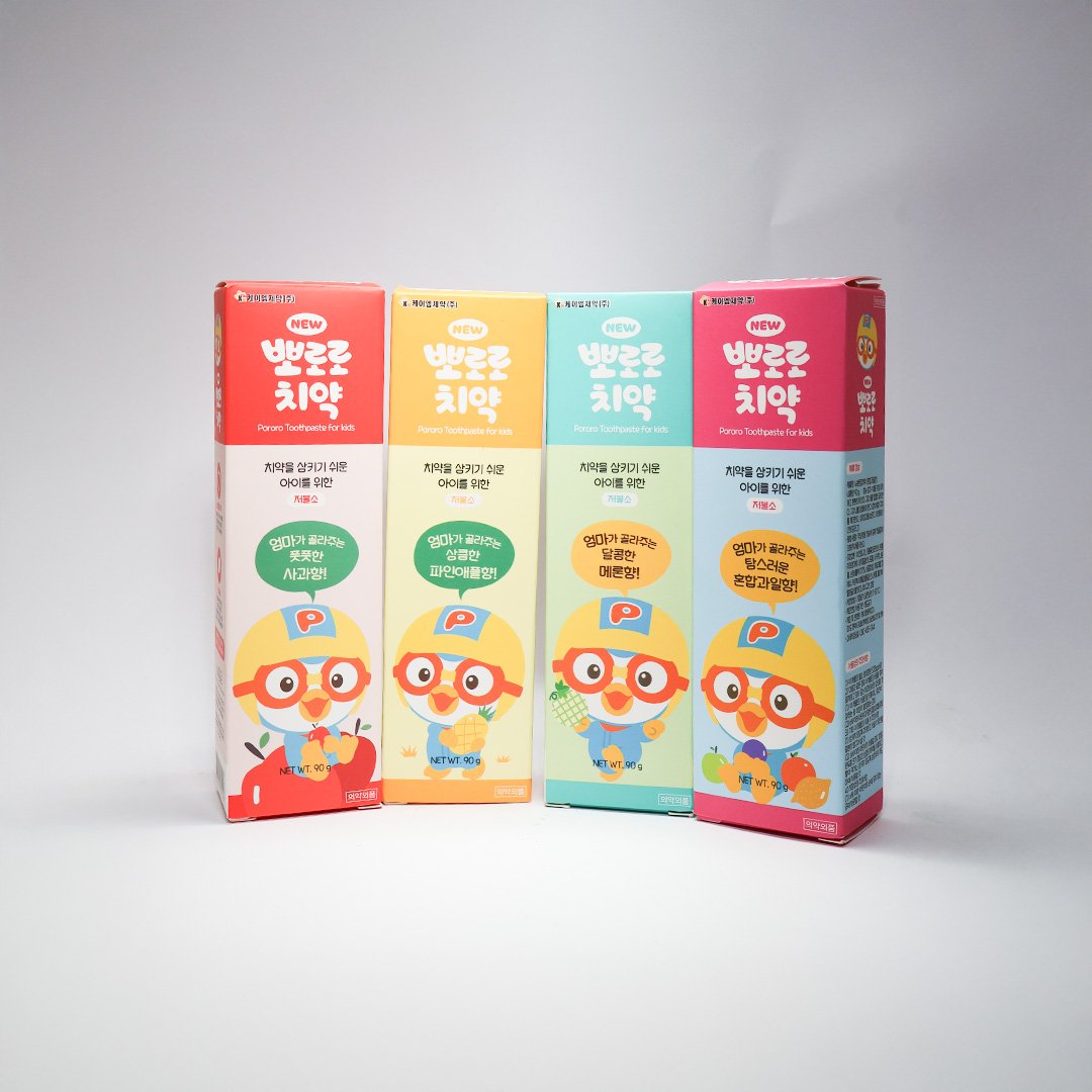 Pororo Toothpaste For Kids 90g - Pineapple - Kbazar Korean Cosmetics Store