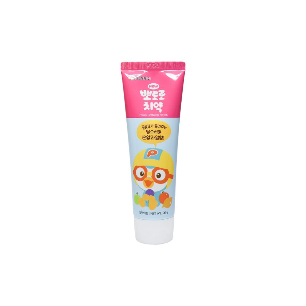 Pororo Toothpaste Fro Kids Mix Fruits(Pink) 90g - Kbazar Korean Cosmetics Store