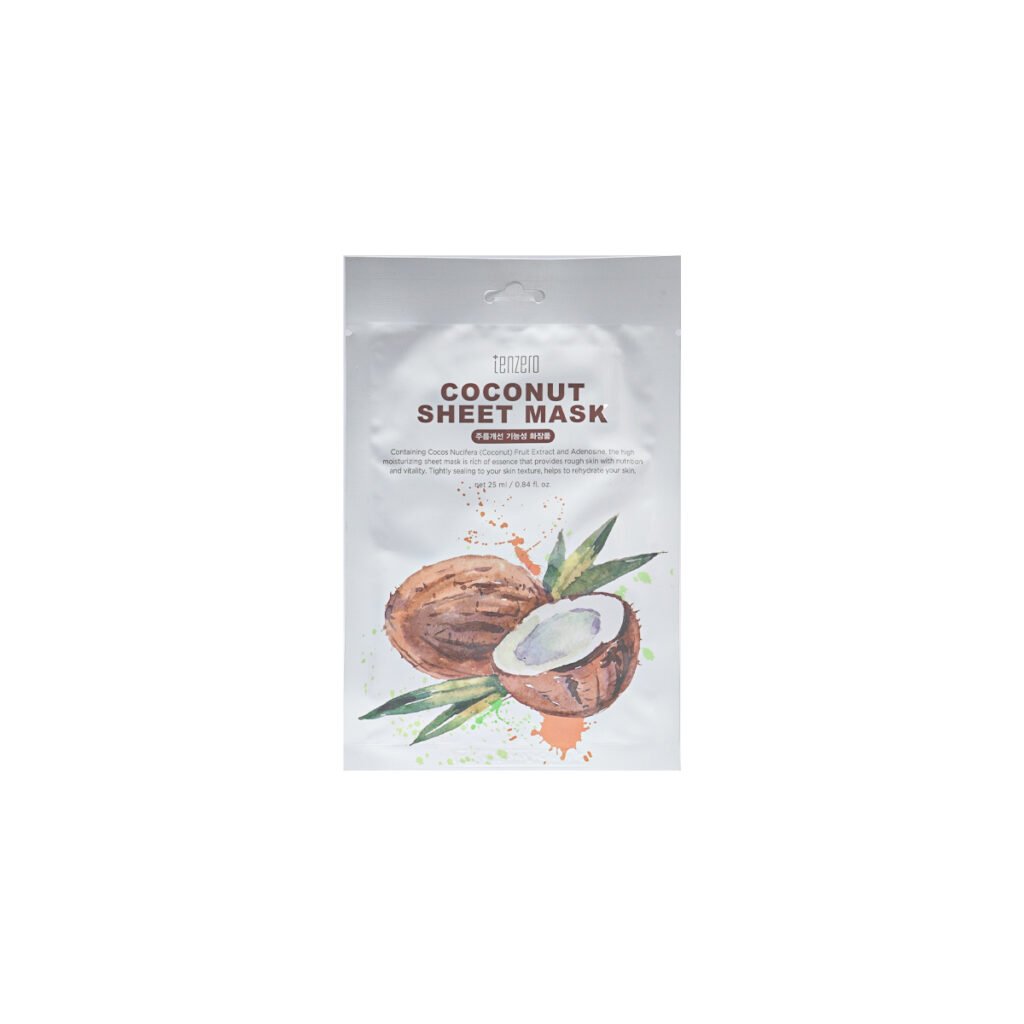 Tenzero Sheet Mask 25 ml – COCONUT - Kbazar - Korean Cosmetics Store