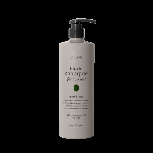 simplyO Biotin Shampoo for Hair Loss Green Breeze 500ml - Kbazar - Korean Cosmetics Store