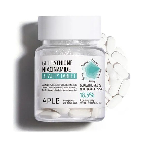 APLB Glutathione Niacinamide Beauty Tablet 500mg x 30 Tablets - Kbazar Korean Cosmetics Store
