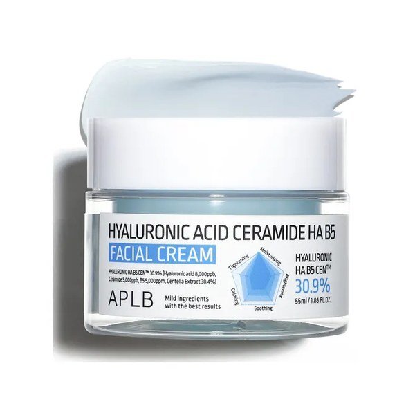 APLB Hyaluronic Acid Ceramide HA B5 Facial Cream 55ml - Kbazar Korean Cosmetics Store