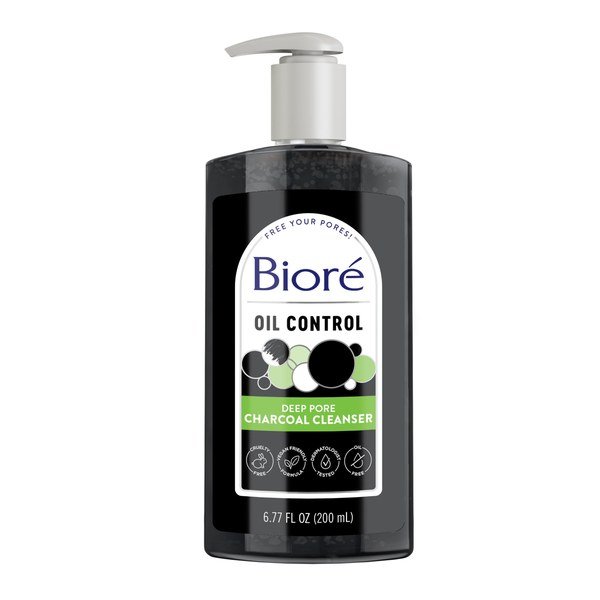 Bioré Charcoal deep pore Charcoal Cleanser 200ml - Kbazar Korean Cosmetics Store