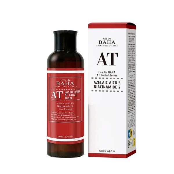 Cos De BAHA Azelaic Acid 5%, Niacinamide 2% Facial Toner AT 200ml - Kbazar Korean Cosmetics Store