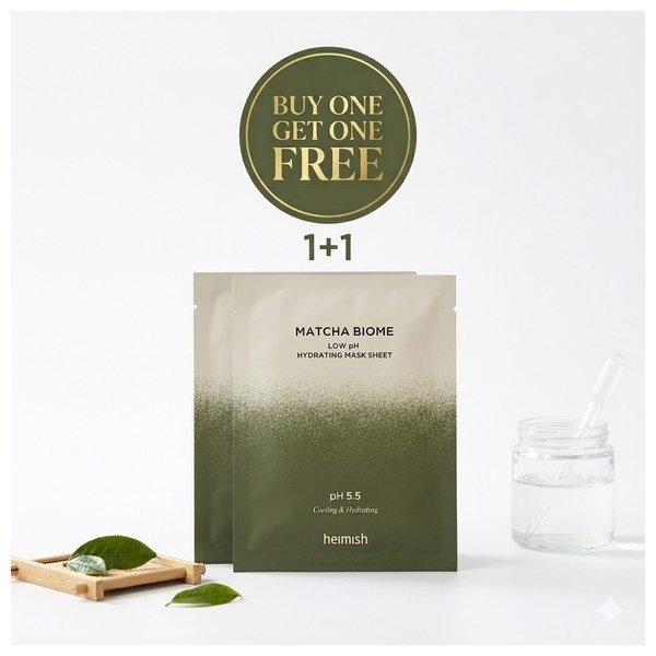 Heimish Matcha Biome Low pH Hydrating Mask Sheet 30ml - Kbazar - Korean Cosmetics Store