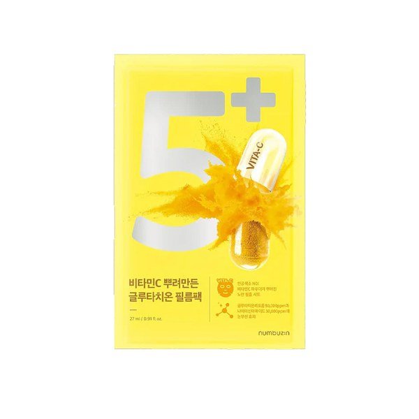 Numbuzin No.5+ Vitamin Spotlight Sheet Mask 27ml - Kbazar - Korean Cosmetics Store