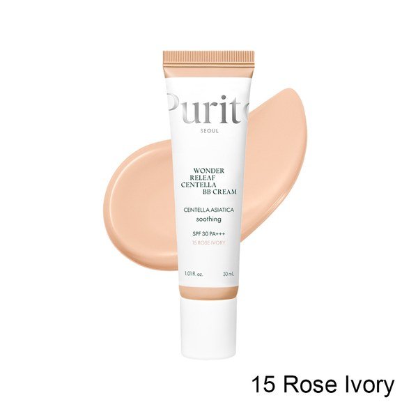 Purito Wonder Releaf Centella BB Cream SPF30 PA+++ (15 Rose Ivory) 30ml - Kbazar Korean Cosmetics Store