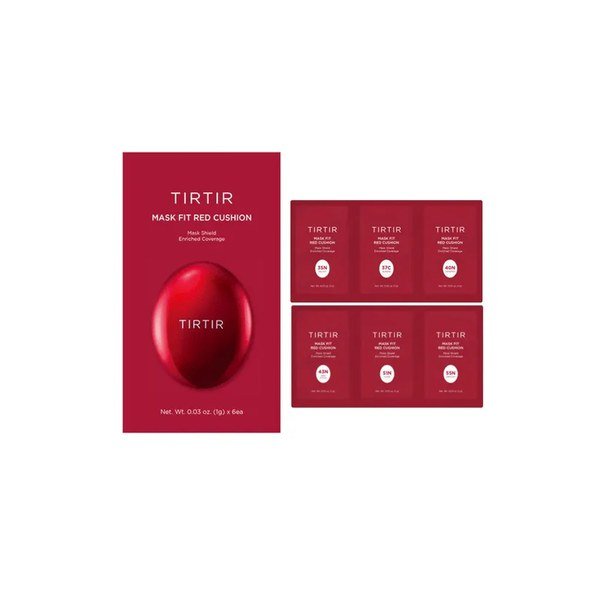 TIRTIR Mask Fit Red Cushion 6 Shade Trial Kit – 33N,37C,40N,43N,51N,55N - Kbazar - Korean Cosmetics Store