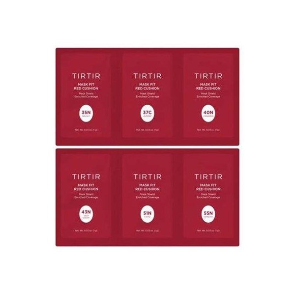 TIRTIR Mask Fit Red Cushion 6 Shade Trial Kit (35N/37C/40N,43N/51N/55N) Price in Bangladesh | Kbazar