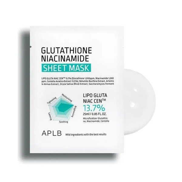 APLB Glutathione Niacinamide Sheet Mask 25ml - Kbazar - Korean Cosmetics Store