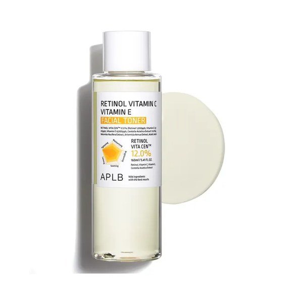 APLB Retinol Vitamin C Vitamin E Facial Toner 160ml - Kbazar - Korean Cosmetics Store