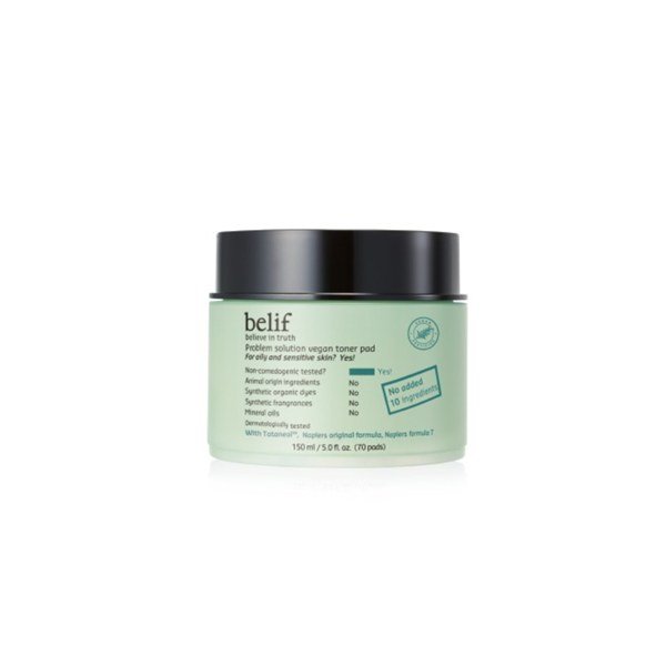 belif Problem Solution Toner Pad 150ml (70pcs) - Kbazar - Korean Cosmetics Store