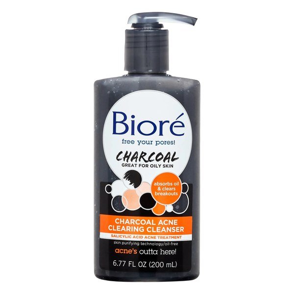 Bioré Charcoal Acne Clearing Cleanser 200ml - Kbazar - Korean Cosmetics Store