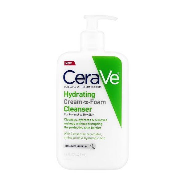 Cerave Hydrating Cream To Foam Cleanser (normal-to-dry skin) 473ml - Kbazar - Korean Cosmetics Store