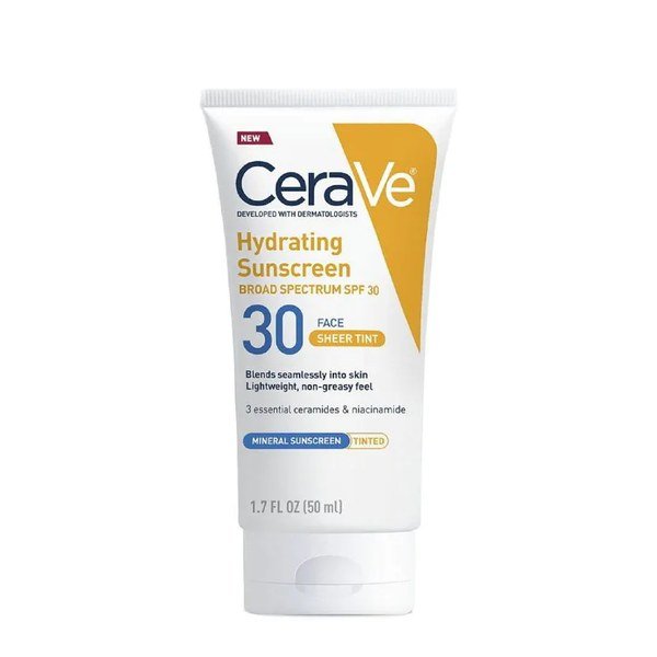 CeraVe Hydrating Sunscreen Face Sheer Tint SPF 30 (50ml) - Kbazar - Korean Cosmetics Store