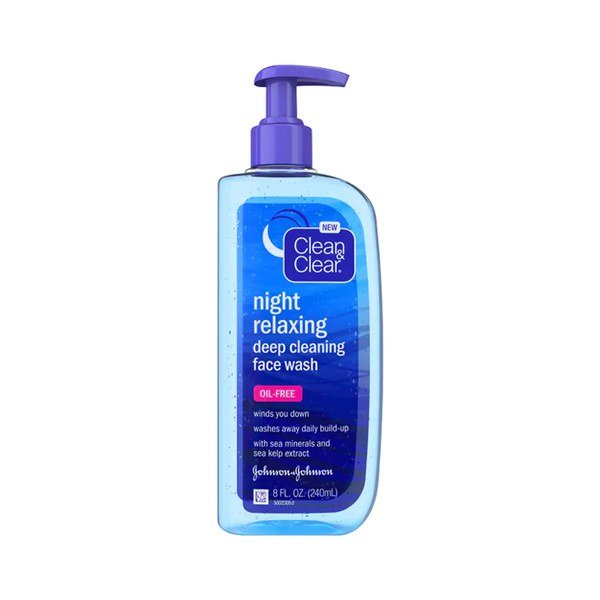 Clean & Clear Night Relaxing Deep Cleaning Face Wash 240ml - Kbazar - Korean Cosmetics Store