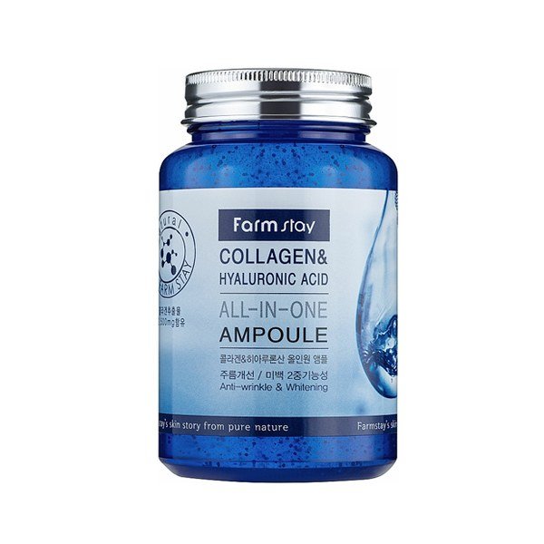 Farm Stay Collagen Hyaluronic Acid All-In One Ampoule 250ml - Kbazar - Korean Cosmetics Store