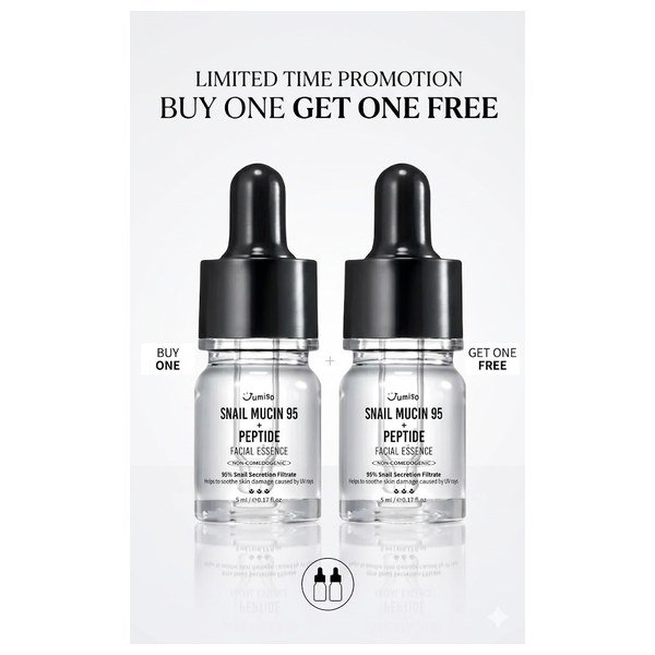 JUMISO Deluxe Snail Mucin 95 + Peptide Facial Essence 5ml ( mini ) - Kbazar - Korean Cosmetics Store