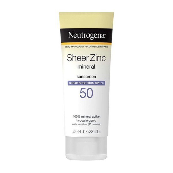 Neutrogena Sheer Zinc Mineral Face Sunscreen Lotion with Broad Spectrum SPF 50 – 88ml - Kbazar - Korean Cosmetics Store
