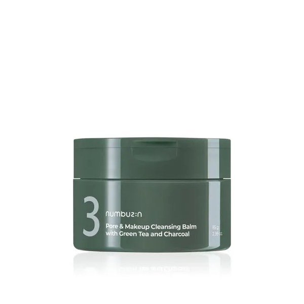 Numbuzin No.3 Pore & Makeup Cleansing Balm with Creen Tea and Charcoal 85g - Kbazar - Korean Cosmetics Store