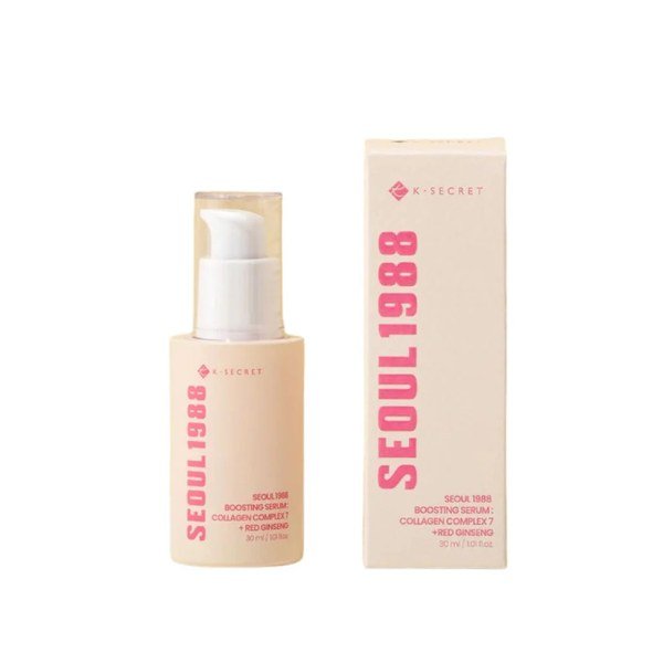 SEOUL 1988 BOOSTING SERUM: COLLAGEN COMPLEX 7 + RED GINSENG 30ml - Kbazar - Korean Cosmetics Store