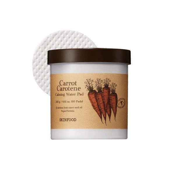 Skin Food Carrot Carotene Calming Water Pad (60 Pads 250g) - Kbazar - Korean Cosmetics Store