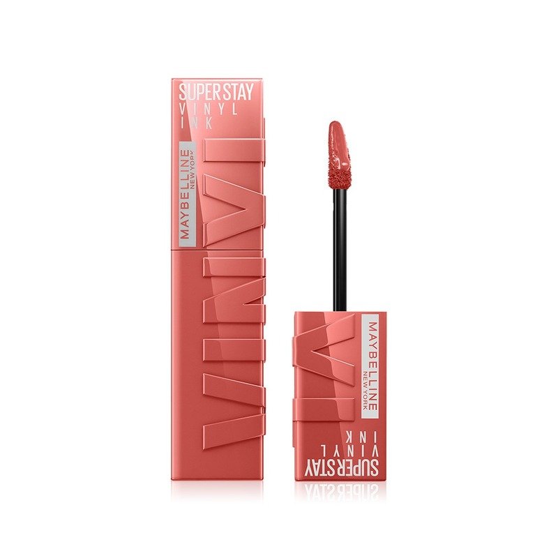 Maybelline Super Stay Vinyl Ink Long-Wear Liquid Lipstick (15-PEACHY) 4.2 ml - Kbazar - Korean Cosmetics Store