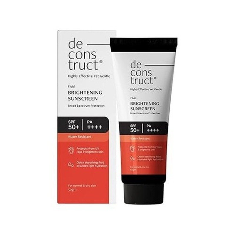 Deconstruct Fluid Brightening Sunscreen for Dry Skin SPF 50+ (50g) - Kbazar - Korean Cosmetics Store