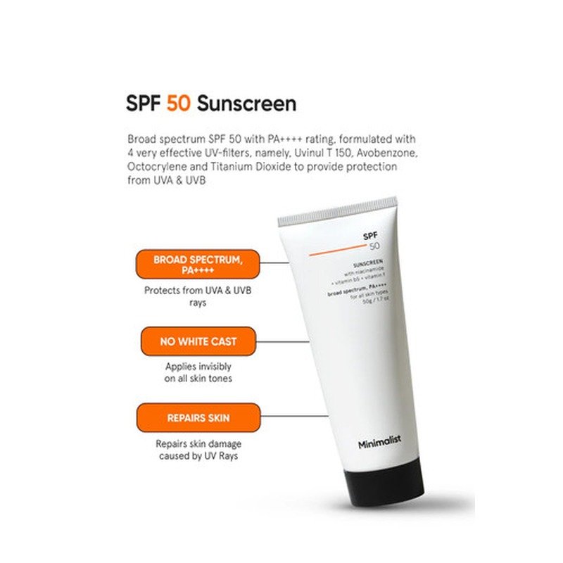 Minimalist SPF 50 Sunscreen 50g - Kbazar - Korean Cosmetics Store