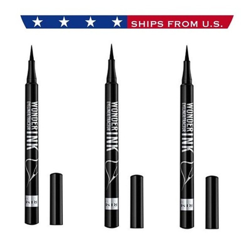 Rimmel Wonder’Ink Ultimate Liquid Eyeliner (001 Black) - Kbazar - Korean Cosmetics Store