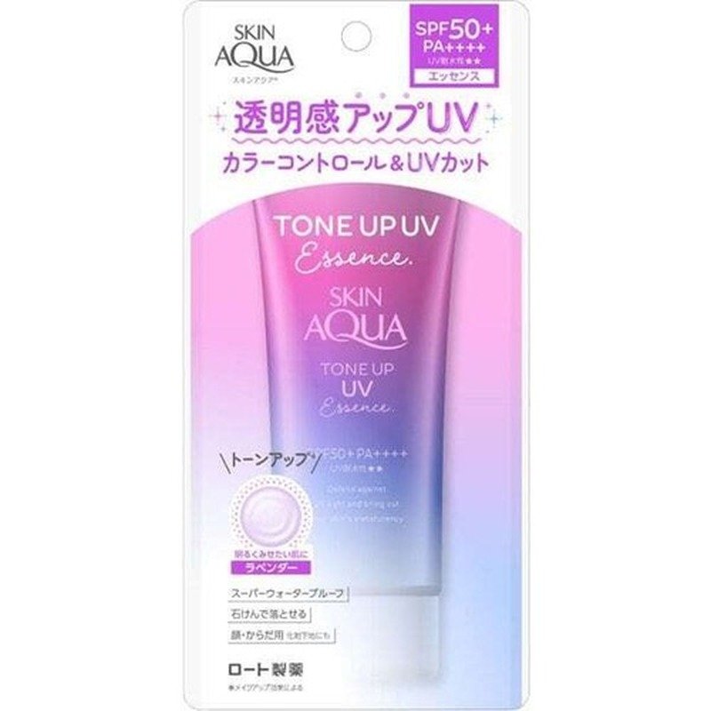 Skin Aqua Tone Up UV Essence SPF50+ PA++++ 80g (Lavender) - Kbazar Korean Cosmetics Store