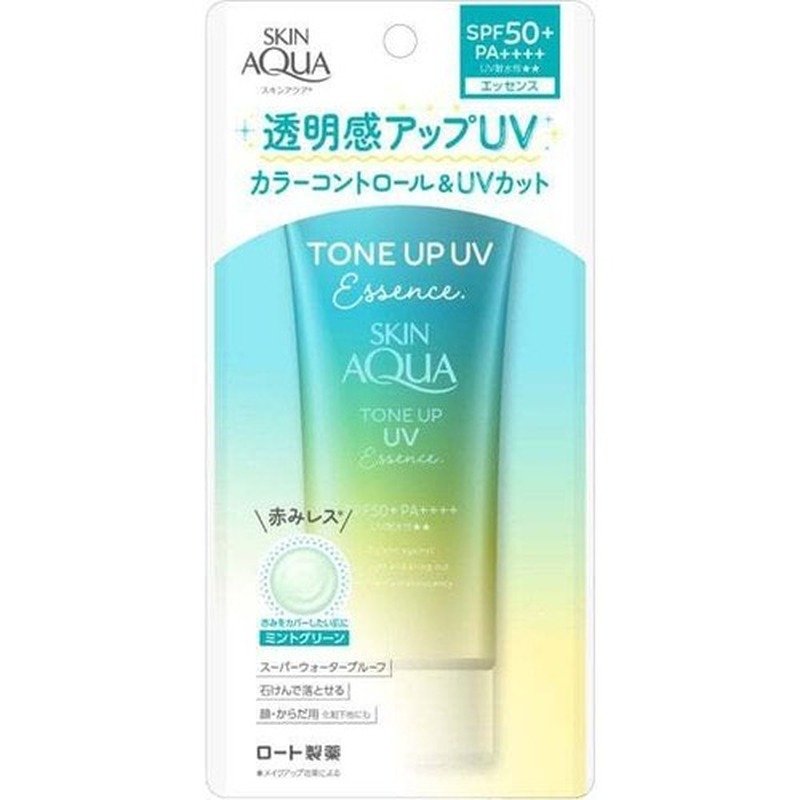 Skin Aqua Tone Up UV Essence SPF50+ PA++++ 80g Mint - Kbazar Korean Cosmetics Store