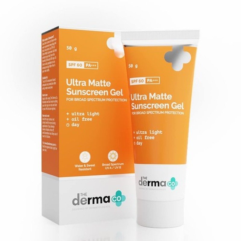 The Derma Co Ultra Matte Sunscreen Gel SPF 60 P+++ 50g - Kbazar - Korean Cosmetics Store