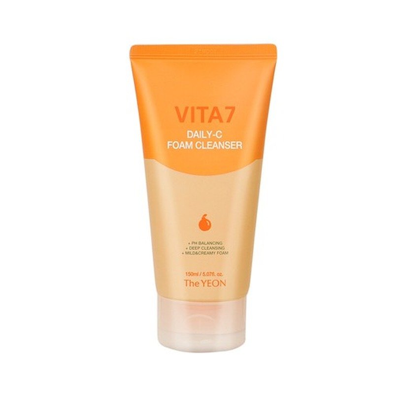 The Yeon Vita 7 Daily C Foam Cleanser 150ml - Kbazar Korean Cosmetics Store