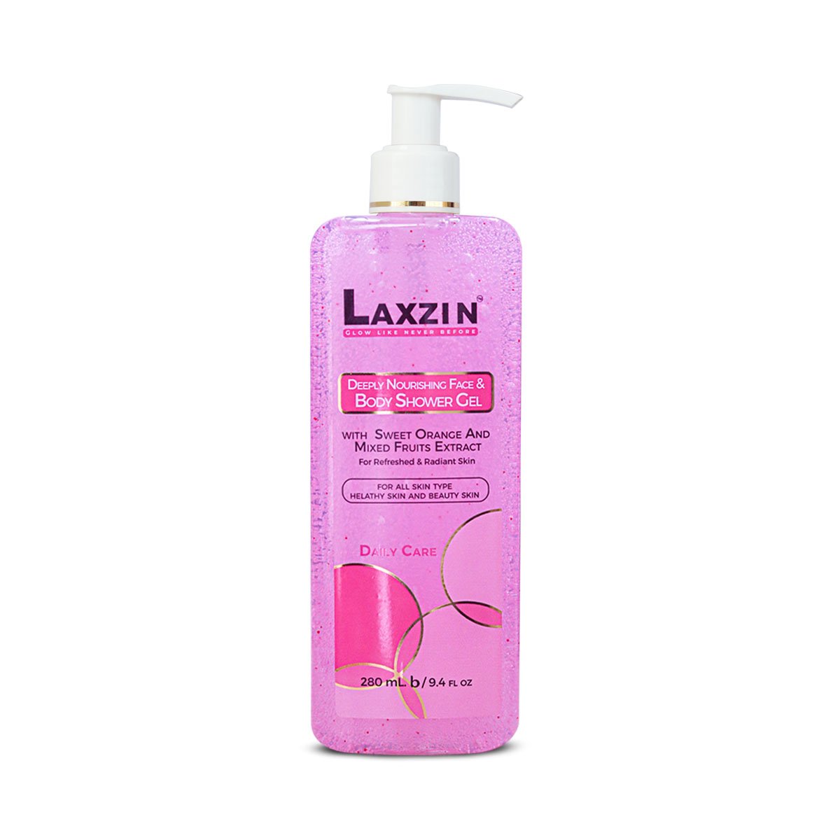 Laxzin Deeply Nourishing Face & Body Shower Gel 280ml - Kbazar Korean Cosmetics Store