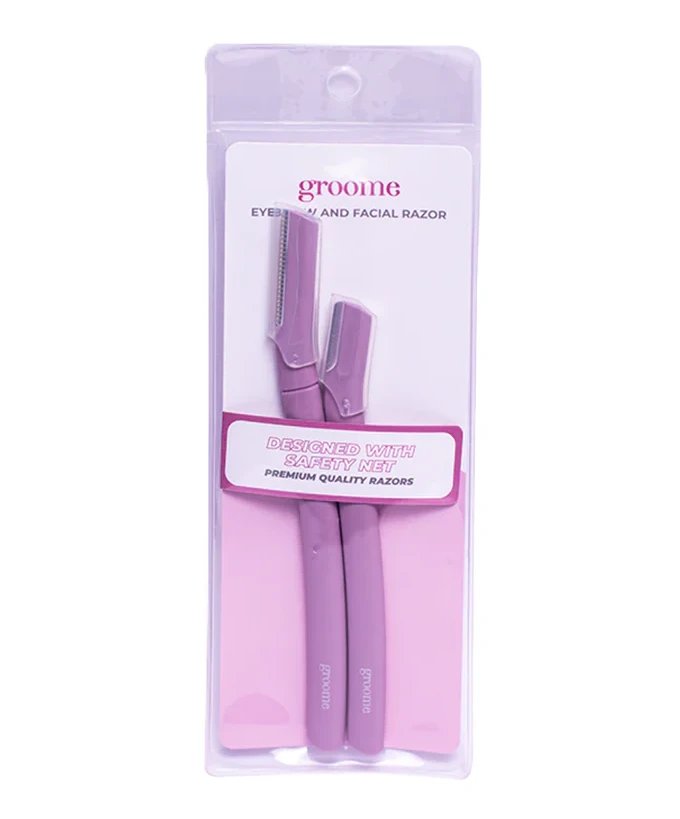 Groome Groome Eyebrow and Facial Razor (Pack of 2pcs) - Kbazar Korean Cosmetics Store