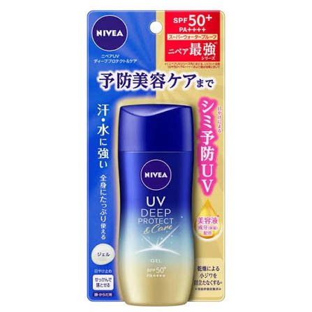 Nivea UV Deep Protect & Care Gel Sunscreen SPF50+ PA++++ 80g - Kbazar Korean Cosmetics Store