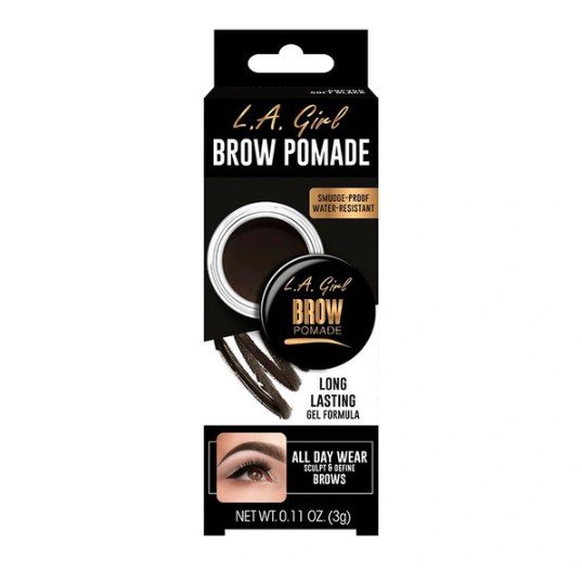 LA Girl Brow Pomade Long-lasting Gel Formula Soft Black GPB 366 - Kbazar Korean Cosmetics Store