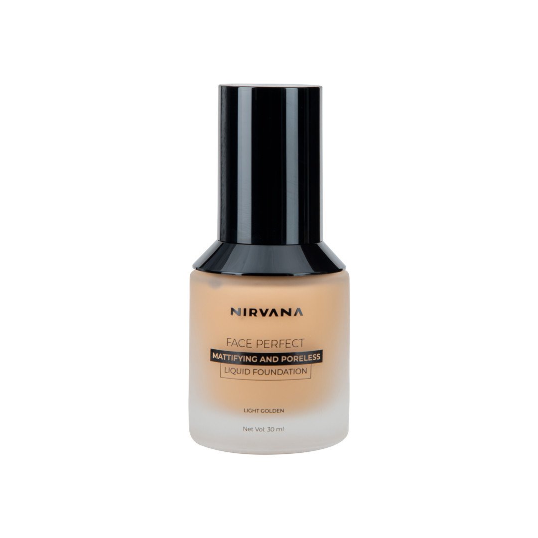 Nirvana Color Face Perfect (Matte & Por) Liquid Foundation-Light Beige 30ml - Kbazar Korean Cosmetics Store
