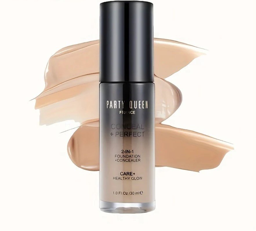 Party Queen Conceal and Perfect 2-in-1 Liquid full Coverage Foundation (Honey beige)- 04 - Kbazar Korean Cosmetics Store