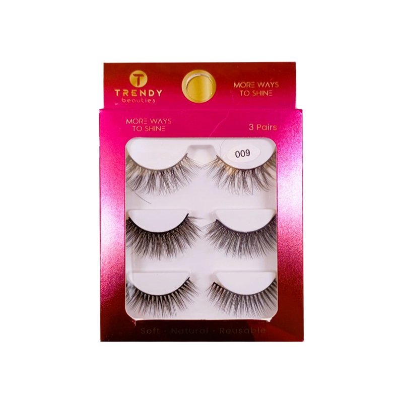 Trendy Beauties Fales Eyelashes 3pairs - 009 - Kbazar - Korean Cosmetics Store