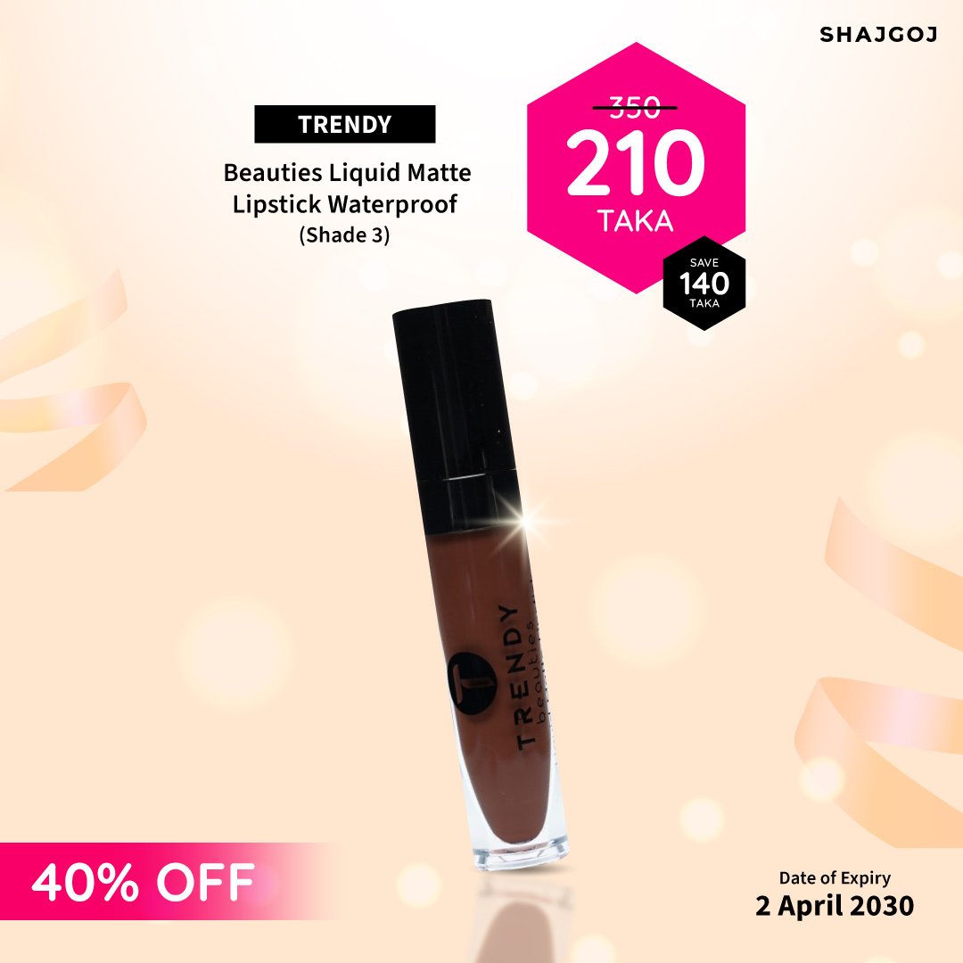 Trendy Beauties Liquid Matte Waterproof Lipstick 06 - Kbazar - Korean Cosmetics Store