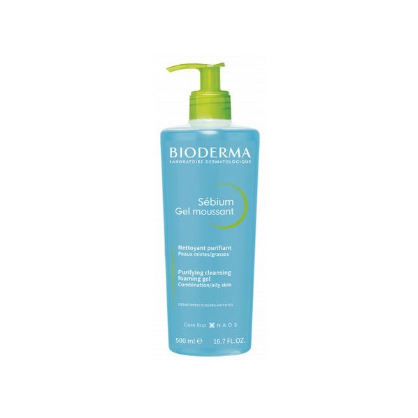 Bioderma Sebium Gel Moussant Purifying Cleansing Foaming Gel 500ml - Kbazar Korean Cosmetics Store