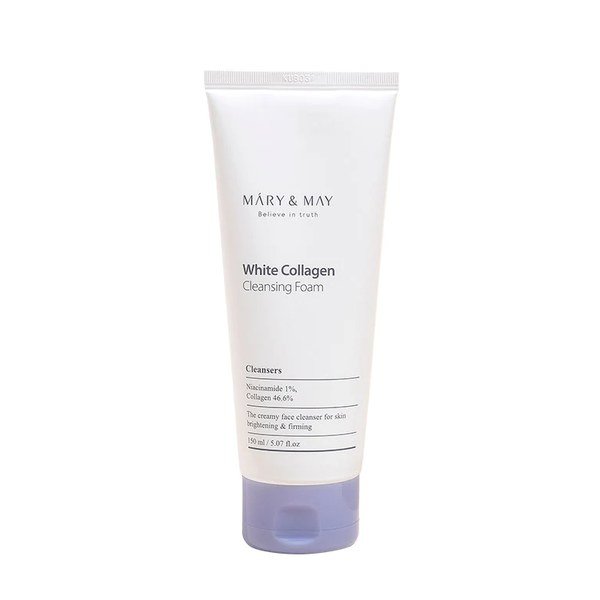 Mary&May White Collagen cleansing foam 150ml - Kbazar Korean Cosmetics Store