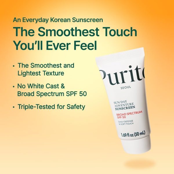 PURITO Sun Day Adventure Korean Sunscreen Broad Spectrum SPF 50 50 ml